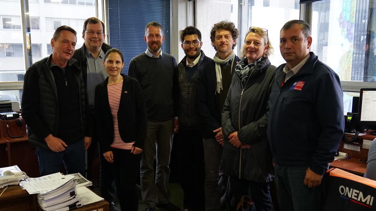 Meeting @ ONEMI Regional, 16 de abril de 2018, Valparaíso/Chile (derechos de imagen: DLR)