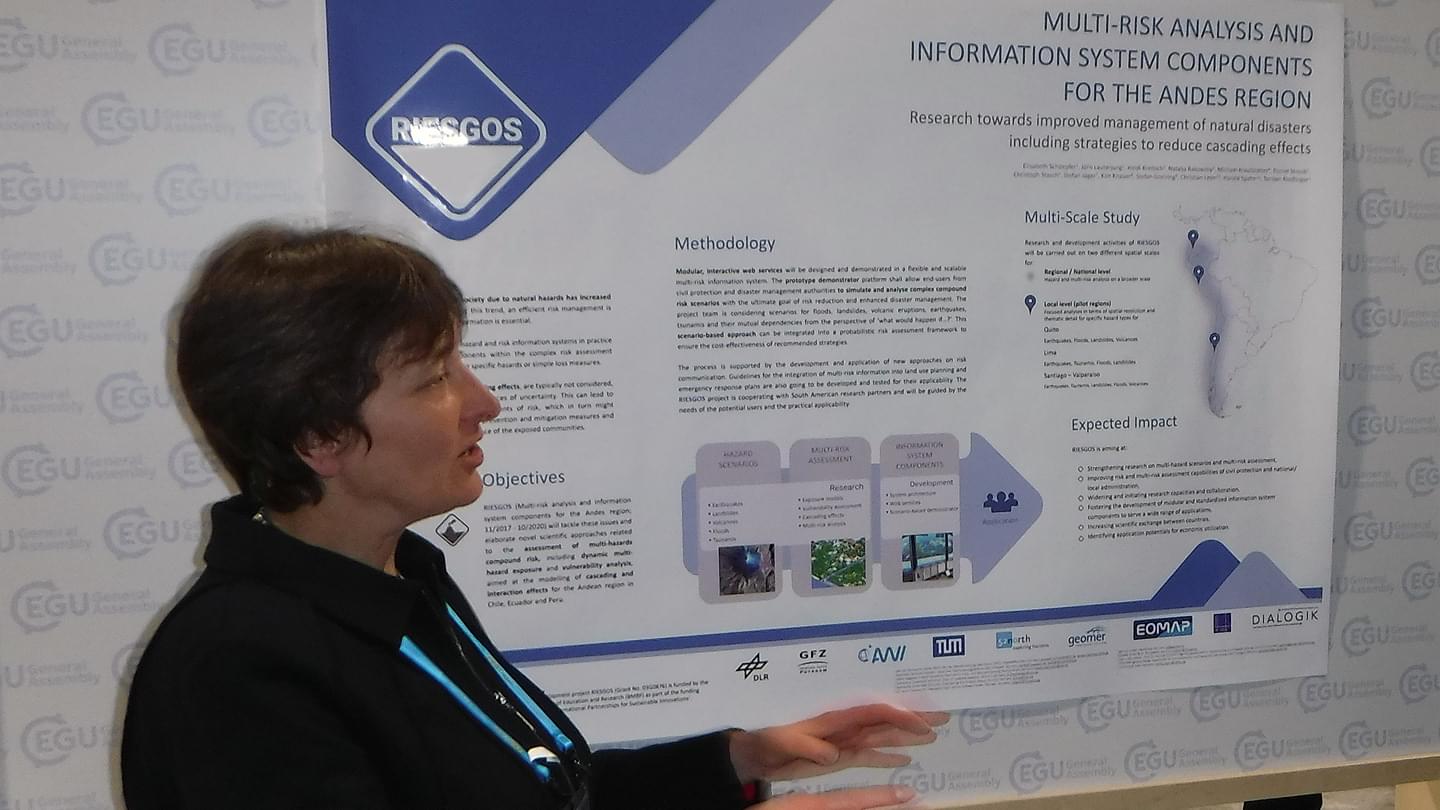 Poster presentation during the EGU in Vienna (image rights: GFZ)